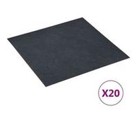 Vidaxl Planches Plancher Autoadhésives 20 Pcs Pvc 1,86 M² Marbre Noir