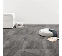 Planches de plancher autoadhésives 20 pcs PVC 1,86m² Motif noir