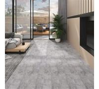 Vidaxl Planches De Plancher Pvc 4,46 M² 3 Mm Autoadhésif Marron Ciment