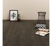 Planches de plancher autoadhésives 4,46m² 3 mm PVC Marron foncé