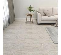 vidaXL Planches de plancher autoadhésives 55 pcs PVC 5,11 m² Beige