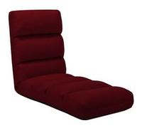 Chaise Pliable de Sol Siège de Salon Chaise Pliable de Salle de Séjour Couchage Temporaire Maison Intérieur Rouge Bordeaux Similicuir