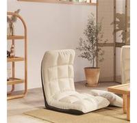 vidaXL Vloerstoel inklapbaar tissu crème Crème G