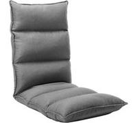 vidaXL Vloerstoel inklapbaar tissu gris clair Gris clair G