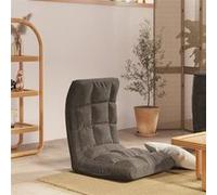 Chaise Pliable de Sol Noir Tissu Siège Salon Salle de Séjour Maison vidaXL