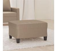 vidaXL Repose-pied 70x55x41 cm en similicuir, cadre en contreplaqué Cappuccino