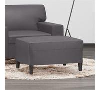 vidaXL Repose-pied moderne 70x55x41 cm, similicuir durable, cadre en contreplaqué, gris