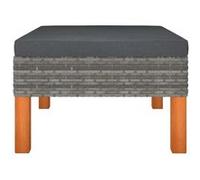 VidaXL Repose-pied Résine tressée et bois d'eucalyptus massif