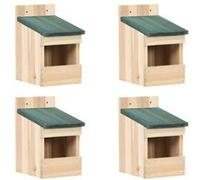 Vogelhuisjes 4 st 12x16x20 cm vurenhout47246