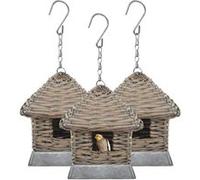 vidaXL Vogelhuizen 3 st wicker246835 Brun G