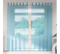 Vidaxl Voilage 2 pcs Turquoise 140 x 245 cm - Rideaux en voile semi-transparents, poche à tringle