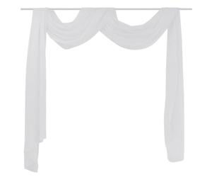 vidaXL Voilage Drapé Blanc Rideaux Occultant pour Salons Chambres Bureaux