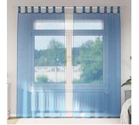 Rideaux en voile avec boucles 2 pcs violet 140x140 cm rideau en filet vidaXL