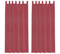 vidaXL Voilages à œillets 2 pcs Rouge Bordeaux 140 x 225 cm
