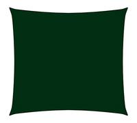vidaXL Voile d'ombrage carré 4x4 m Tissu Oxford Vert foncé