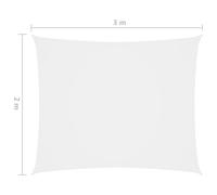 Vidaxl Voile De Parasol Tissu Oxford Rectangulaire 2x3 M Blanc