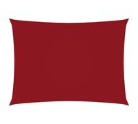 Vidaxl Voile De Parasol Tissu Oxford Rectangulaire 2x4 M Rouge Rouge