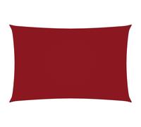 Voile de Parasol Tissu Oxford Rectangulaire 4x6 m Rouge Ombrage Store vidaXL