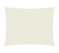 vidaXL Voile de Parasol Voile d'Ombrage Ecran Solaire de Jardin Store de Patio Terrasse Balcon Extérieur Tissu Oxford Rectangulaire 3x4,5 m Crème