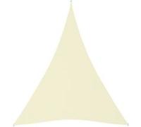 vidaXL Voile de parasol Tissu Oxford triangulaire 3x4x4 m Crème Beige G