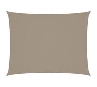 vidaXL Voile de Parasol Voile d'Ombrage Ecran Solaire de Jardin Store de Patio Terrasse Balcon Extérieur Tissu Oxford Rectangulaire 6x7 m Taupe