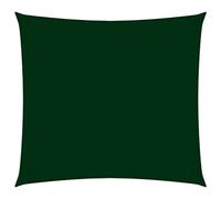 vidaXL Voile de Parasol Voile d'Ombrage Ecran Solaire de Jardin Store de Patio Terrasse Balcon Extérieur Tissu Oxford Carré 5x5 m Vert Foncé