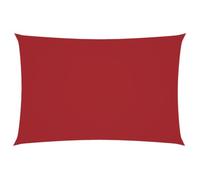 vidaXL Voile de Parasol Voile d'Ombrage Ecran Solaire de Jardin Store de Patio Terrasse Balcon Extérieur Tissu Oxford Rectangulaire 2x4 m Rouge