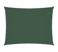 vidaXL Voile de Parasol Voile d'Ombrage Ecran Solaire de Jardin Store de Patio Terrasse Extérieur Tissu Oxford Rectangulaire 3,5x4,5 m Vert Foncé
