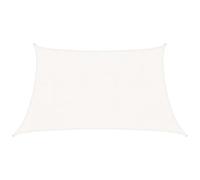 vidaXL Voile d'Ombrage Protection Voile Solaire Voile de Parasol Anti UV Jardin Patio Terrasse Balcon Extérieur 160 g/m² Blanc 3/4x2 m PEHD