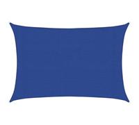 vidaXL Voile d'ombrage 160 g/m² rectangulaire Bleu 3x5 m PEHD, Voile de Soleil, Voile d’ombrage, Store de Patio, Voile de Pare-Soleil, Voile de Jardin