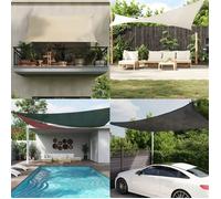 vidaXL Voile d'ombrage 160 g/m² rectangulaire gris clair 5x6 m PEHD 4001993