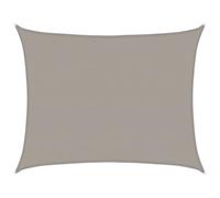 vidaXL Voile d'ombrage 160 g/m² rectangulaire Gris Clair 6x7 m PEHD, Voile de Soleil, Voile d’ombrage, Store de Patio, Voile de Pare-Soleil
