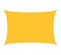 vidaXL Voile d'ombrage 160 g/m² rectangulaire Jaune 5x6 m PEHD, Voile de Soleil, Voile d’ombrage, Store de Patio, Voile de Pare-Soleil