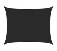 vidaXL Voile d'ombrage 160 g/m² rectangulaire Noir 6x8 m PEHD, Voile de Soleil, Voile d’ombrage, Store de Patio, Voile de Pare-Soleil, Voile de Jardin