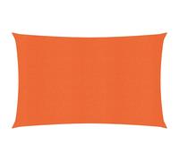 vidaXL Voile d'ombrage 160 g/m² rectangulaire Orange 3x5 m PEHD, Voile de Soleil, Voile d’ombrage, Store de Patio, Voile de Pare-Soleil