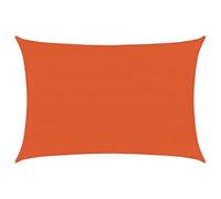 vidaXL Voile d'ombrage 160 g/m² rectangulaire Orange 5x7 m PEHD, Voile de Soleil, Voile d’ombrage, Store de Patio, Voile de Pare-Soleil