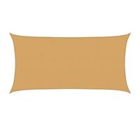 vidaXL Voile d'ombrage 160 g/m² rectangulaire sable 2,5x5 m PEHD, voile de soleil, voile d’ombrage, store de patio, voile de pare-soleil