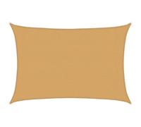 vidaXL Voile d'ombrage 160 g/m² rectangulaire sable 3x4,5 m PEHD, voile de soleil, voile d’ombrage, store de patio, voile de pare-soleil