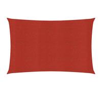 Zonnezeil 160 g/mÂ² 2x5 m HDPE rood311616
