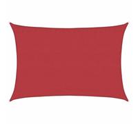 vidaXL Voile d'Ombrage Protection Voile Solaire Voile de Parasol Anti UV Jardin Patio Terrasse Balcon Extérieur 160 g/m² Rouge 5x7 m PEHD