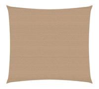 Voile d'Ombrage PEHD Carré 3,6x3,6 m Beige Taud Parasol Solaire vidaXL