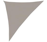 vidaXL Voile d'ombrage 160 g/m² Triangulaire Gris Clair 3x4x5 m PEHD, Voile de Soleil, Voile d’ombrage, Store de Patio, Voile de Pare-Soleil