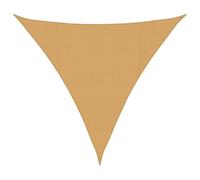 vidaXL Voile d'ombrage 160 g/m² triangulaire sable 4,5 x 4,5 x 4,5 m en polyéthylène haute densité voile d'ombrage voile d'ombrage pour patio auvent ombrage voile de jardin