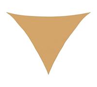 vidaXL Voile d'ombrage 160 g/m² Triangulaire Sable 5x5x6 m PEHD, Voile de Soleil, Voile d’ombrage, Store de Patio, Voile de Pare-Soleil