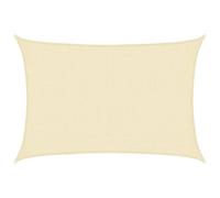vidaXL Voile d'Ombrage Bâche de Voile de Soleil Toile d'Ombrage Protection UV Jardin Terrasse Balcon Extérieur 160 g/m² Crème 2x2,5 m PEHD