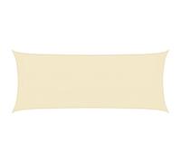 vidaXL Voile d'Ombrage Bâche de Voile de Soleil Toile d'Ombrage Protection UV Jardin Terrasse Balcon Extérieur 160 g/m² Crème 2x4,5 m PEHD