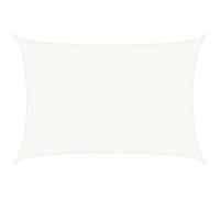 vidaXL Voile d'Ombrage Bâche de Voile de Soleil Toile d'Ombrage Protection UV Jardin Terrasse Balcon Extérieur 160 g/m² Blanc 3,5x5 m PEHD