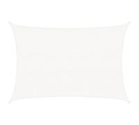 vidaXL Voile d'Ombrage Bâche de Voile de Soleil Toile d'Ombrage Protection UV Jardin Terrasse Balcon Extérieur 160 g/m² Blanc 3,5x4,5 m PEHD