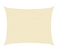 vidaXL Voile d'Ombrage Bâche de Voile de Soleil Toile d'Ombrage Protection UV Jardin Terrasse Balcon Extérieur 160 g/m² Crème 6x7 m PEHD