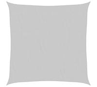 vidaXL Voile d'ombrage Gris Clair 4x4 m 100% Polyester Oxford, bâche de Voile d'ombrage, auvent d'ombrage, auvent de fête, Voile d'ombrage de Patio